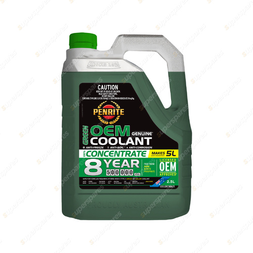 Penrite Green OEM Coolant Concentrate Engine Coolant 2.5L COOLGREEN0025