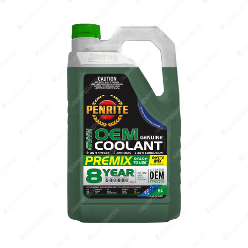 Penrite Green OEM Coolant Premix Engine Coolant 5L COOLGREENPMX005