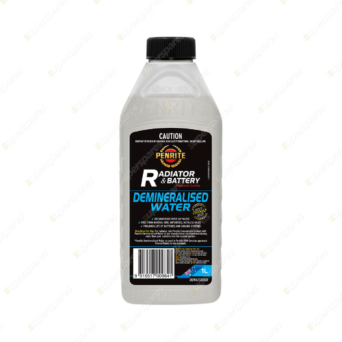 Penrite Radiator & Battery Demineralised Water Deionised Water 1L DEWATER001