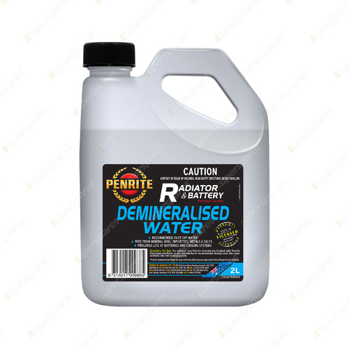 Penrite Radiator & Battery Demineralised Water Deionised Water 2L DEWATER002