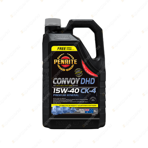 Penrite Premium Mineral Convoy Diesel HD 15W-40 Engine Oil 5L DHD005