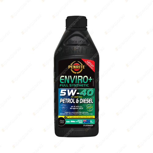 Penrite Full Synthetic Enviro+ 5W-40 Engine Oil 1L - EPLUS5W40001