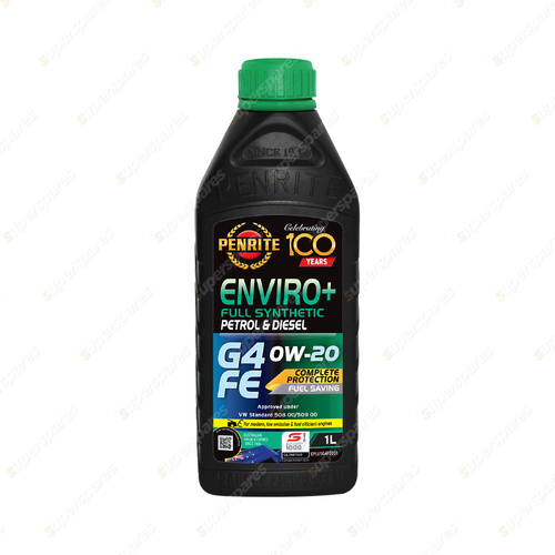 Penrite Full Synthetic Enviro+ G4 FE SAE 0W-20 Engine Oil 1 Litre EPLUSG4FE001