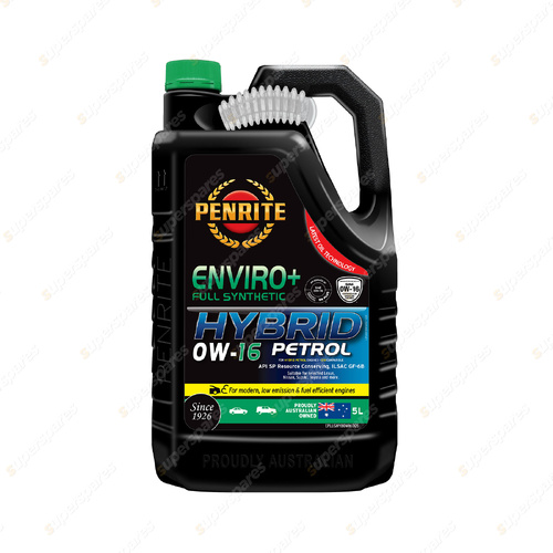 Penrite Full Synthetic Enviro+ HYBRID 0W-16 Engine Oil 5L Petorl EPLUSHYB0W16005