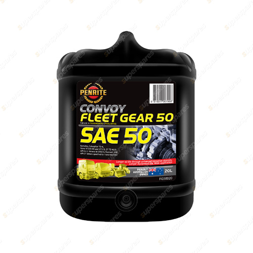 Penrite Convoy Fleet Gear 50 SAE 50 Transmission Hydraulic Oil 20L FG50020