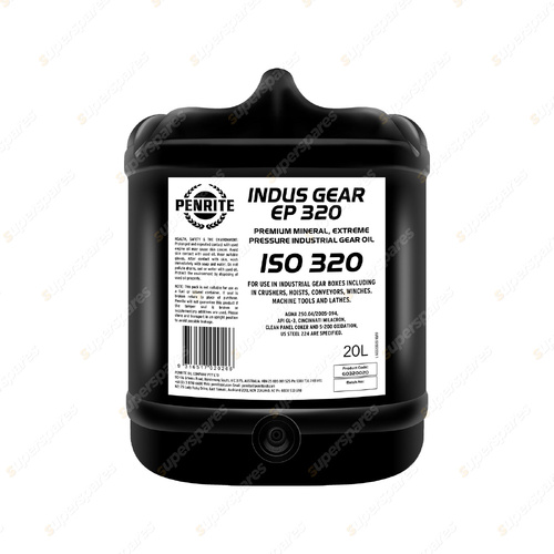 Penrite Indus Gear Oil EP 320 Premium mineral extreme pressure 20L GO320020