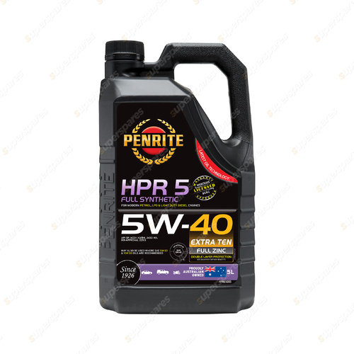 Penrite Full Synthetic HPR 5 SAE 5W-40 Engine Oil 5 Liter - HPR05005