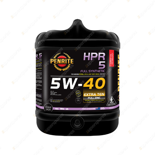 Penrite Full Synthetic HPR 5 SAE 5W-40 Engine Oil 20 Liter - HPR05020
