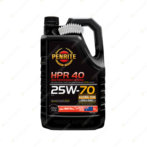 Penrite Premium Mineral HPR 40 25W-70 Engine Oil 5 Liter - HPR40005