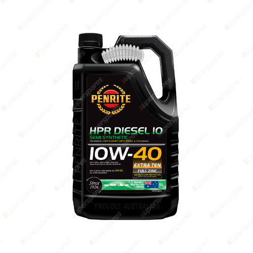 Penrite Semi Synthetic HPR Diesel 10 10W-40 Engine Oil 5L HPRD10005