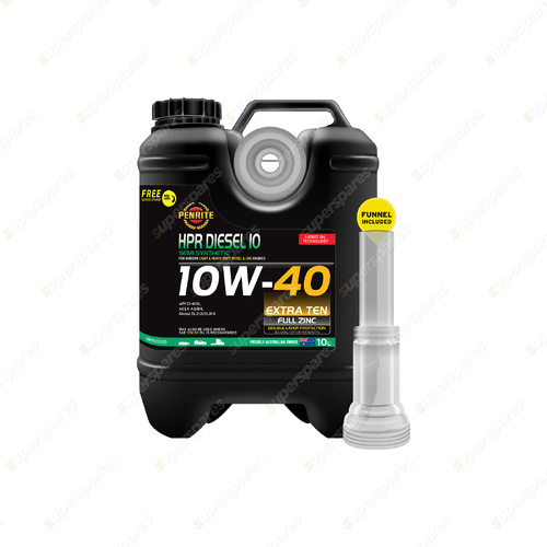 Penrite Semi Synthetic HPR Diesel 10 10W-40 Engine Oil 10L HPRD10010