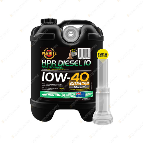Penrite Semi Synthetic HPR Diesel 10 10W-40 Engine Oil 20L HPRD10020