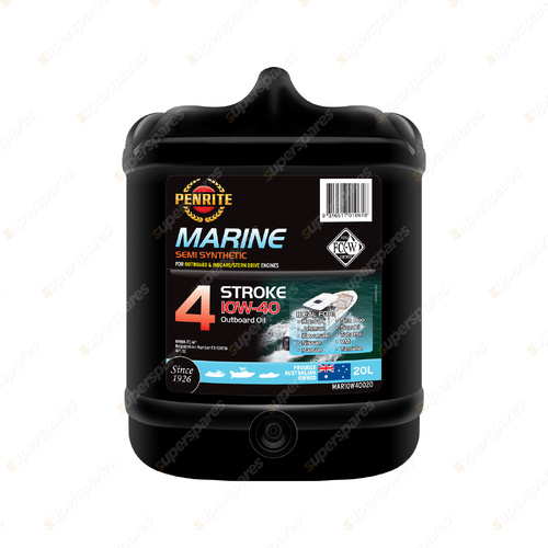 Penrite Semi Syn Marine Outboard 4 Stroke 10W-40 Engine Oil 20L MAR10W40020