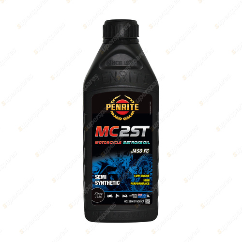 Penrite Semi Syn MC-2ST Two Stroke Oil Motorcycle Engine Oil 1L MC2SEMISYN001CP
