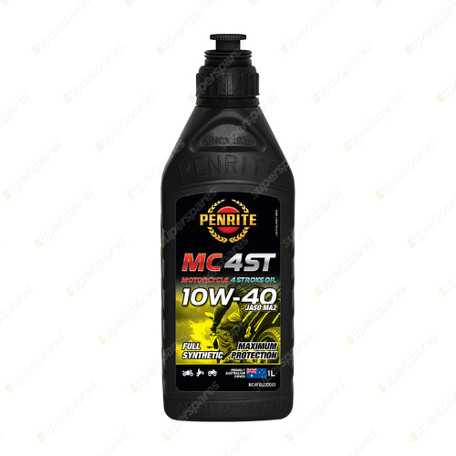 Penrite MC-4ST Full Syn 10W-40 Motorcycle 4 Stroke Engine Oil 1L MC4FULL10001