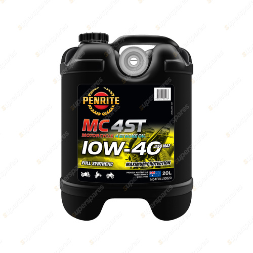 Penrite MC-4ST Full Syn 10W-40 Motorcycle 4 Stroke Engine Oil 20L MC4FULL10020