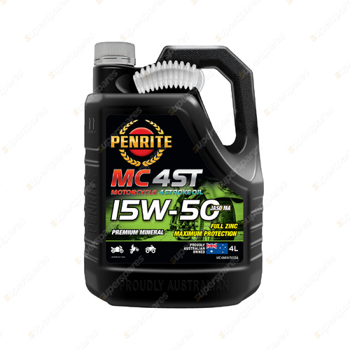Penrite Premium Mineral MC-4ST 15W-50 Motorcycle 4 Stroke Eng Oil 4L MC4MIN15004