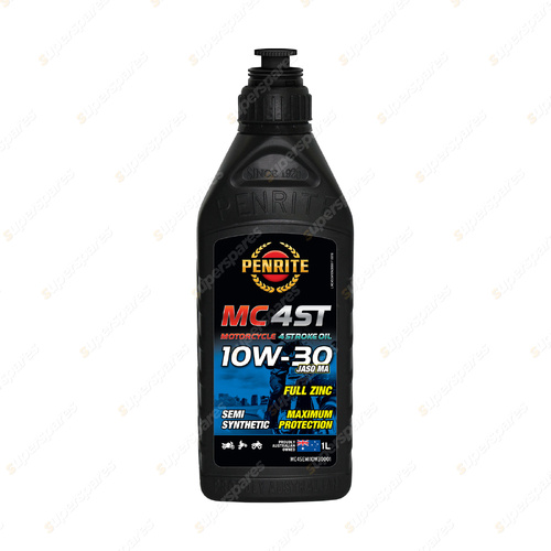 Penrite Semi Syn MC-4ST 10W-30 Motorcycle 4 stroke Engine Oil 1L MC4SEMI10W30001