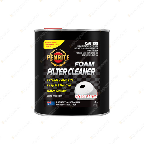 Penrite 10 Tenths MC Foam Filter Cleaner non caustic water soluble 4L MCFFC004
