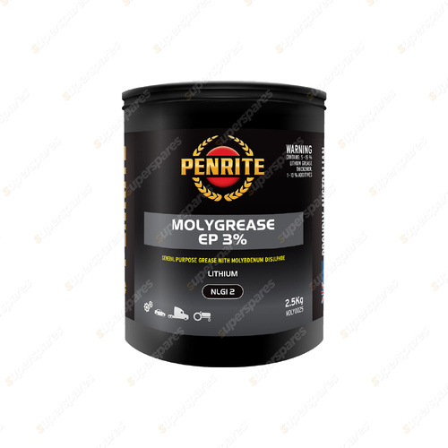 Penrite Molygrease EP 3% Universal NLGI 2 high temperature Grease 2.5KG MOLY0025