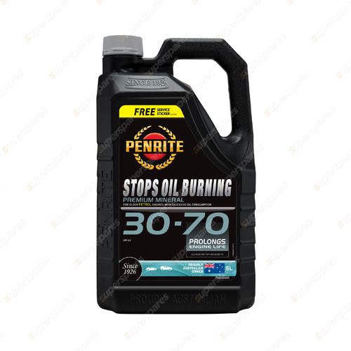 Penrite Mineral Stops Oil Burning 30-70 Engine Oil 5 Liter - PMO30005