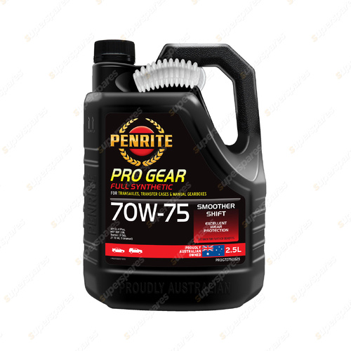 Penrite Full Synthetic PRO GEAR 70W-75 Gear Differential Oil 2.5L PROG70750025