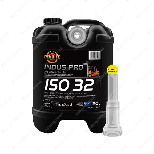 Penrite Indus Pro Hydraulic Oil 32 Premium Mineral ISO 32 20L PROHYD32020