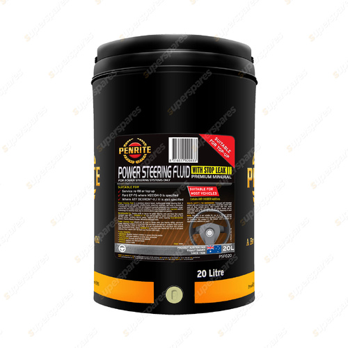 Penrite Power Steering Fluid Premium Mineral With Stop Leak 20L PSF020