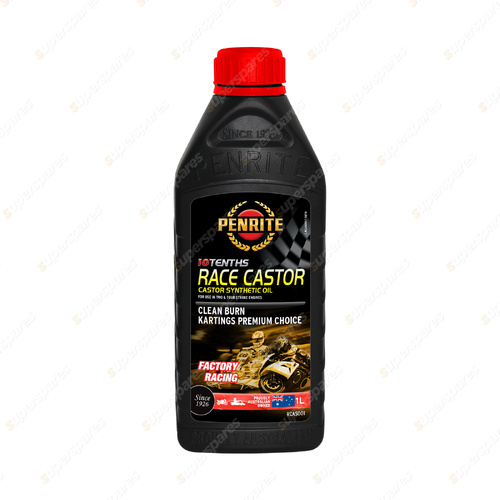 Penrite Full Syn 10 Tenths Race Castor Oil 20W-40 Motorcycle Eng. Oil 1L RCAS001