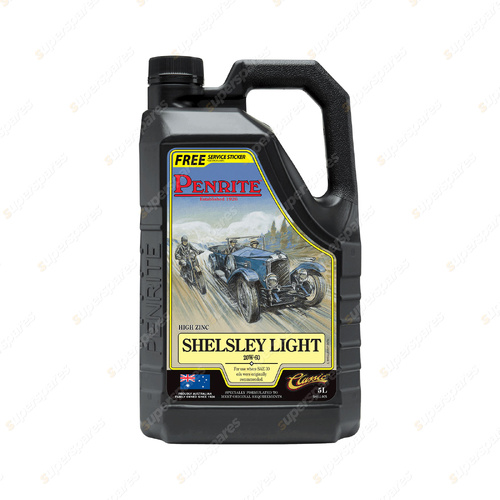 Penrite Premium Mineral SHELSLEY LIGHT 20W-60 high zinc Engine Oil 5L SHELL005