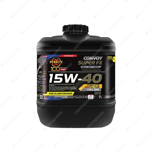 Penrite Convoy Super FX Mineral SAE 15W-40 Mid Ash Diesel Engine Oil 7L - DFX007
