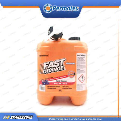 Permatex Fast Orange Hand Cleaner 20L + Pump Promo - Fresh Citrus Scent