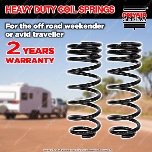 2 x Polyair 300Kg Rated Coil Springs Standard for Nissan Navara D23 2015-On