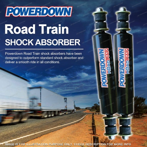 2 x Rear POWERDOWN ROAD TRAIN Shock Absorbers for BEDFORD YMT 75-On