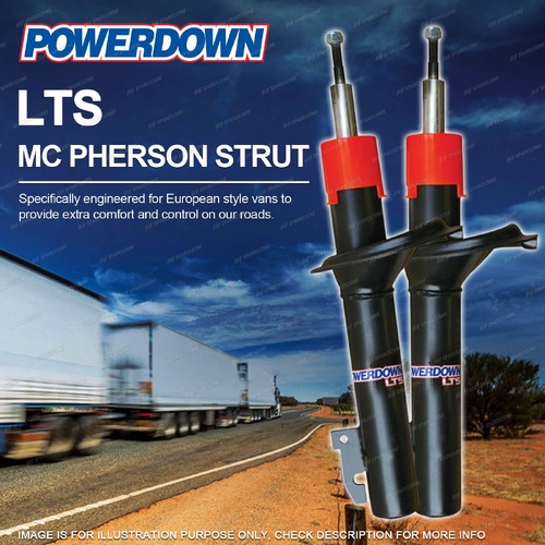 2 x Front POWERDOWN LTS Shock Absorbers for FORD TRANSIT VH 2.3L 2.4L Petrol