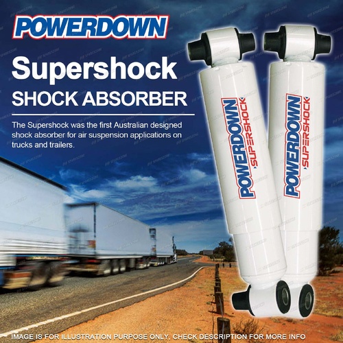 2 Rear POWERDOWN SUPERSHOCK Shock Absorbers for FREIGHTLINER FL112 FLC112 FASII