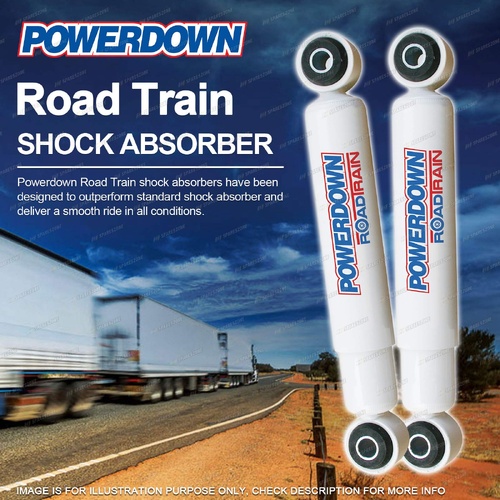 2 x Front POWERDOWN ROAD TRAIN Shock Absorbers for KENWORTH T300 665565