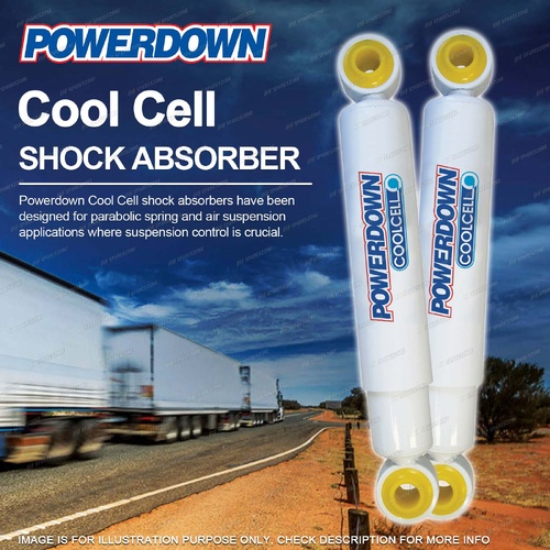 2 Front POWERDOWN COOL CELL Shock Absorbers for MACK MHR MK2 14QK378M 14QK2113P5