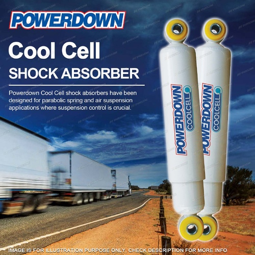 2 x Front POWERDOWN COOL CELL Shock Absorbers for MACK Trident MULTI LEAF 08-On