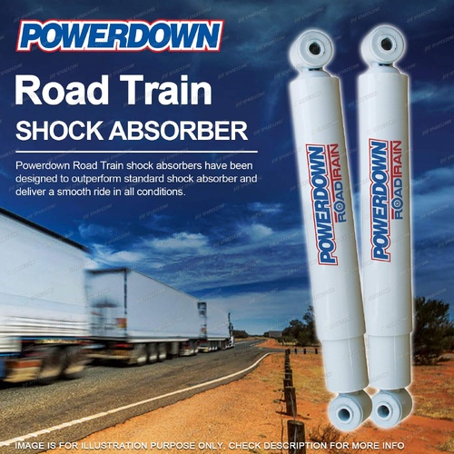 2 x Front POWERDOWN ROAD TRAIN Shock Absorbers for UD UA440 NZ PARABOLIC SPRINGS