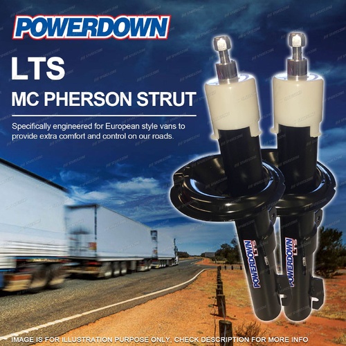 2x Front Powerdown LTS Strut Shock Absorbers for Ford Transit VM 2.2 2.3 2.4lt