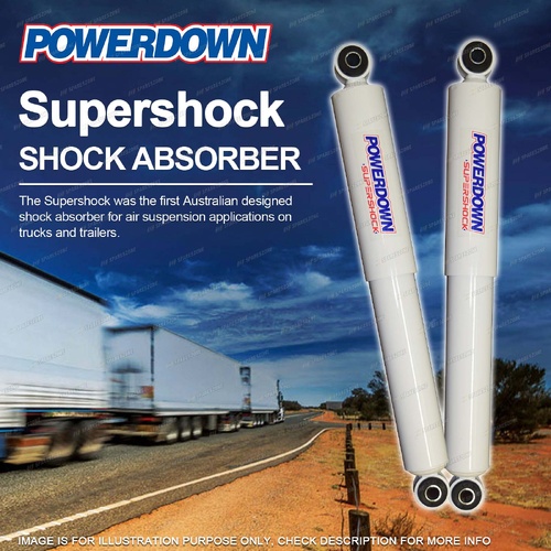 2 x Rear Powerdown Supershock Shock Absorbers for Mercedes Benz Unimog 4x4 77-99