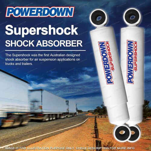 2 x Rear Powerdown Supershock Shock Absorbers for Krueger Steel Suspension 90-On