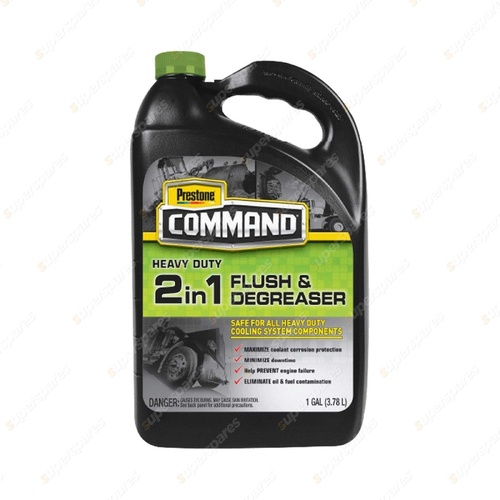 Prestone 3.78L Command Heavy Duty 2 in 1 Flush Degreaser - Fast and Easy To Use