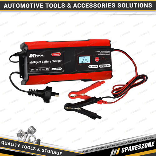 Charge 10Amp 6V & 12V Intelligent Battery Charger - LiFePO4 Lithium Car Battery