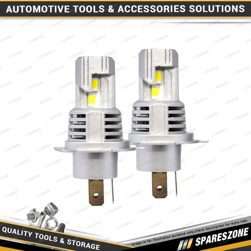 2 Pcs of Motolite H4 Direct Fit LED Headlight Canbus Globes - with Cooling Fan