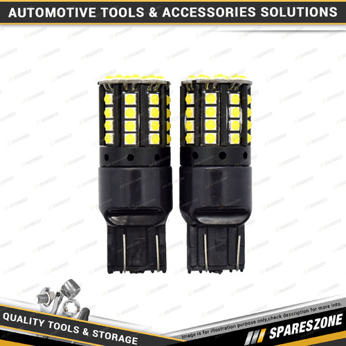 2 Pcs of Motolite White 12-24V LED Canbus Globes T20 W3 x 16D 7440 - 44 Chips