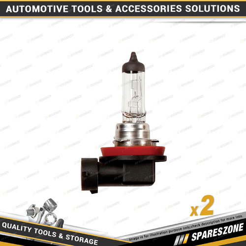 2 x Motolite 12V 35W 5000K H8 Halogen Headlight Globes - Replacement Bulb