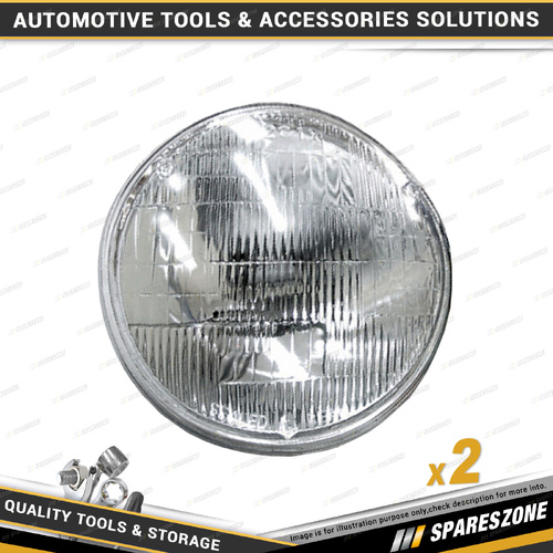 2 x Motolite 12V 37.5/60W 3 Pin Sealed Beams - 5-3/4" 146mm Dia Round Small Beam