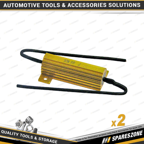 2 x Motolite Resistors - for LED Globes 50W/6 Ohm Allows Blinker Blink